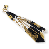 HERMES Vintage 1970s Cliquetis Vintage Twill Silk Tie 9.5 cm in Box