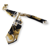 HERMES Vintage 1970s Cliquetis Vintage Twill Silk Tie 9.5 cm in Box