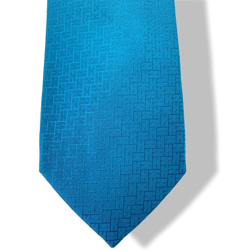 Hermes Cobalt Blue NEW FACONNEE Jacquard Twill Silk Tie 8 cm, NWT in Pochette! - poupishop
