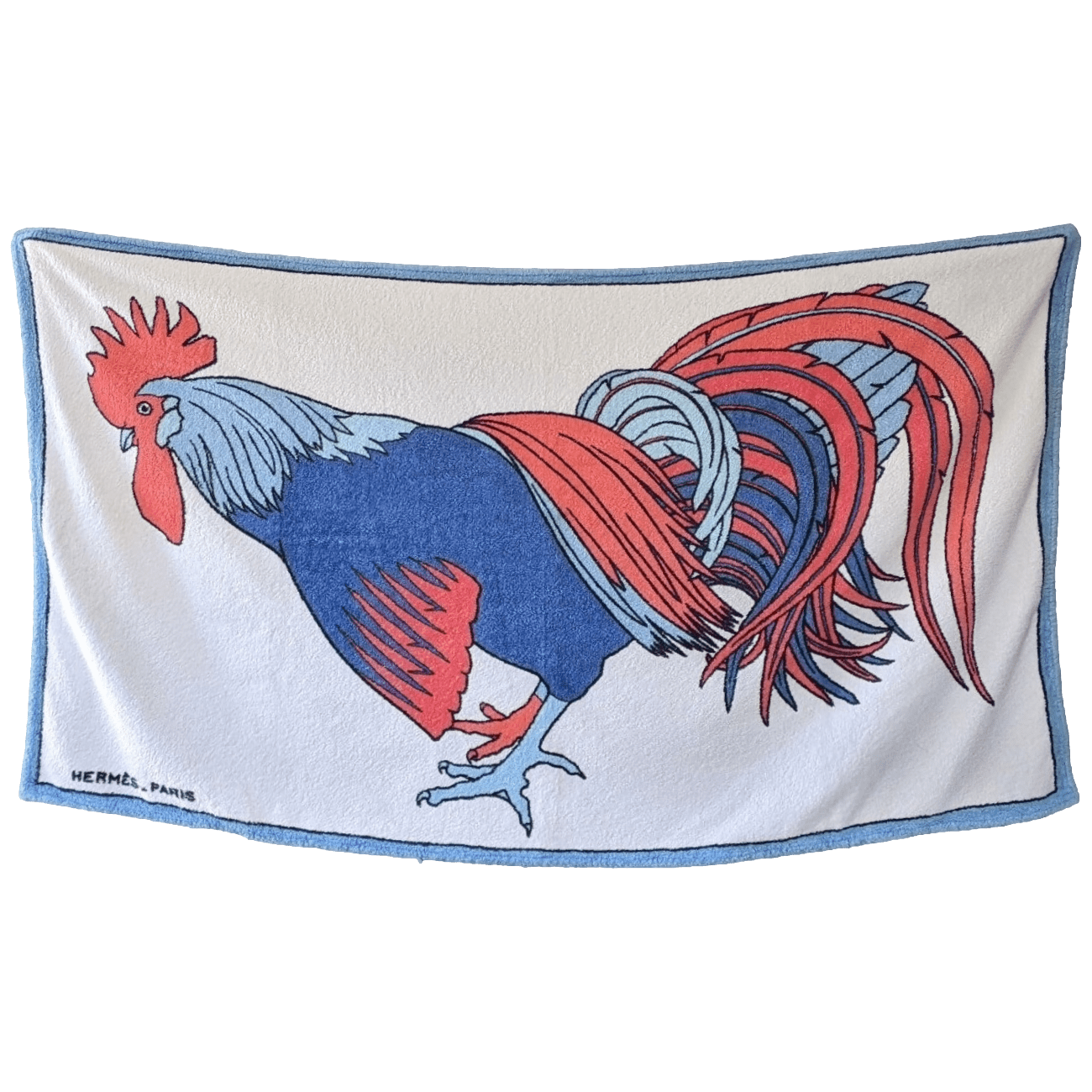 HERMES Coq Beach Towel 90 x 150 cm