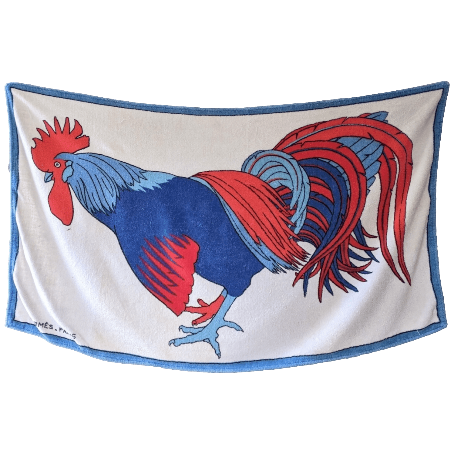 HERMES Coq Beach Towel 90 x 150 cm