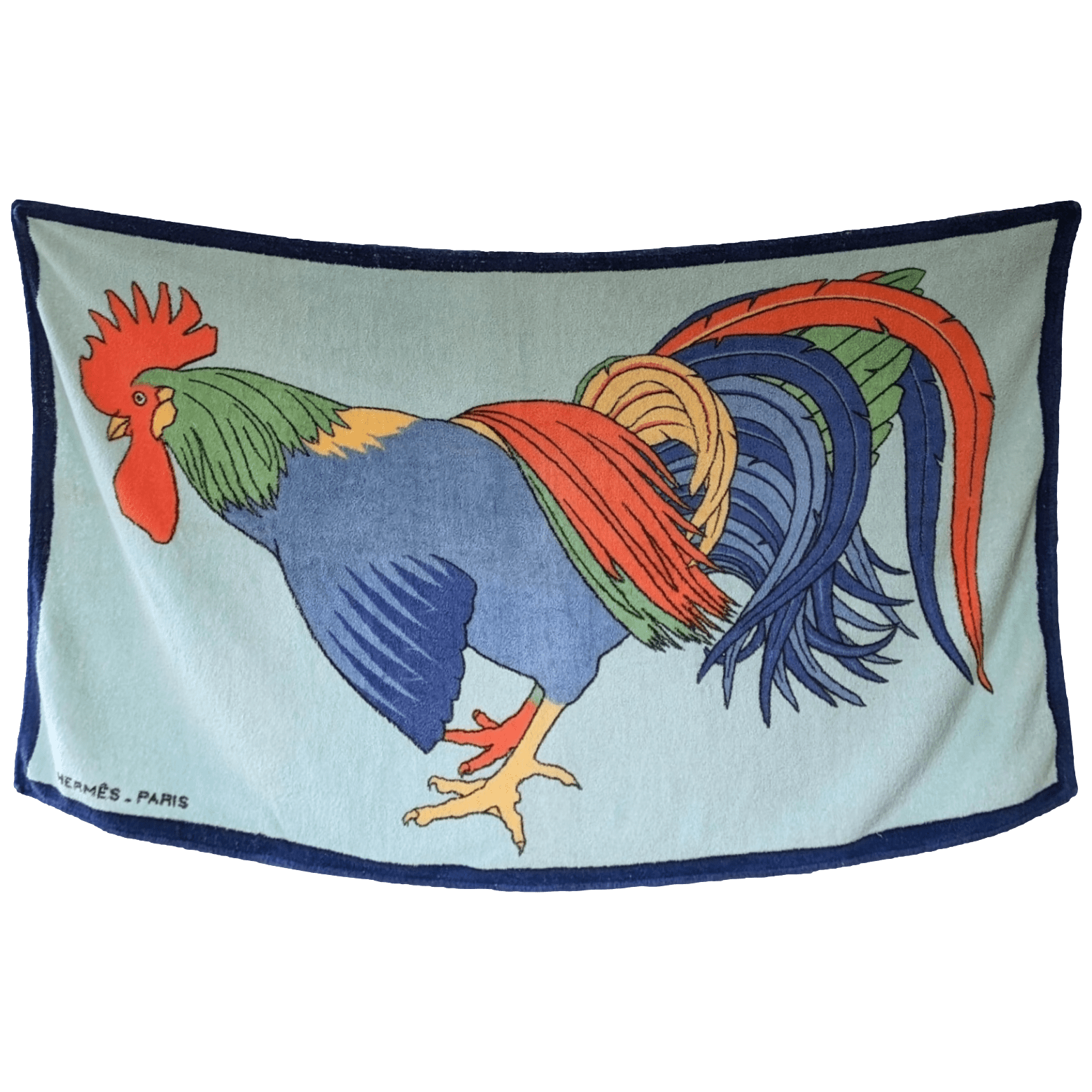 HERMES Coq Beach Towel 90 x 150 cm