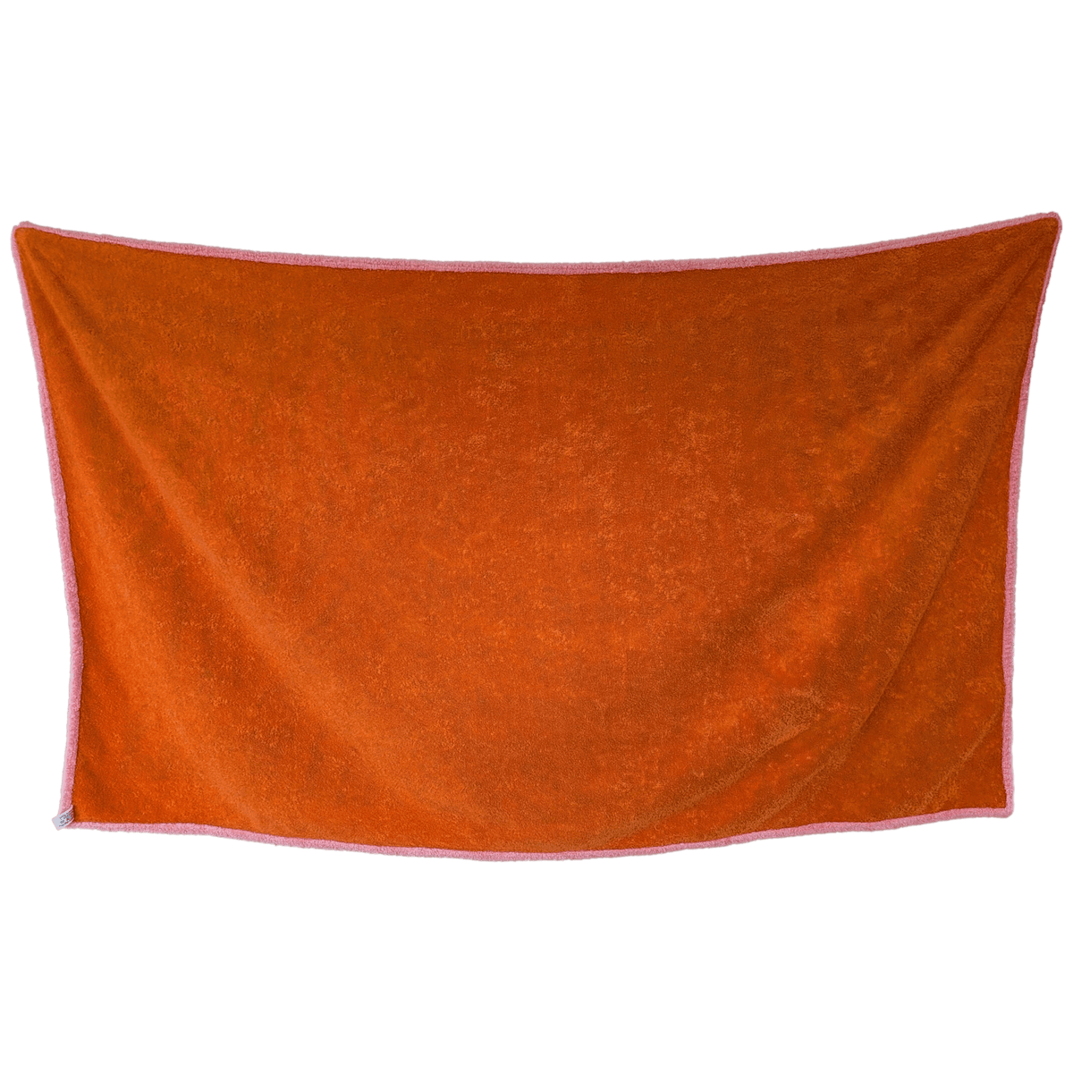 HERMES Coral Beach Towel Pink Light Grey Neon GM 90 x 150 cm Pristine