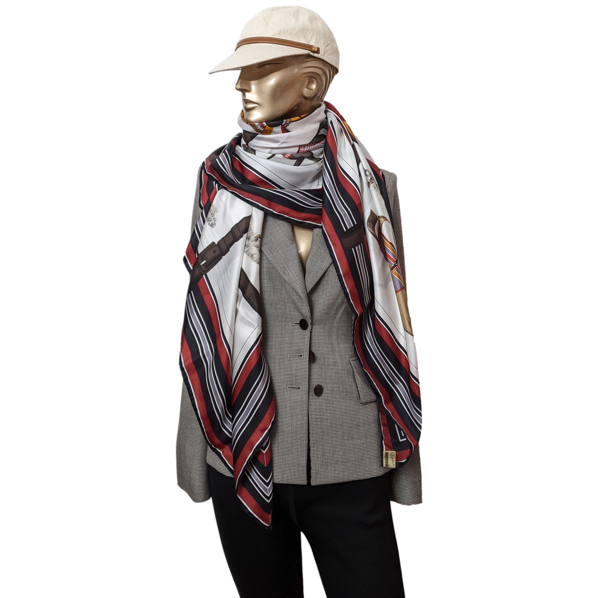 HERMES COUVERTURES ET TENUES DE JOUR Carre Geant Twill Plume 140 x 140 cm
