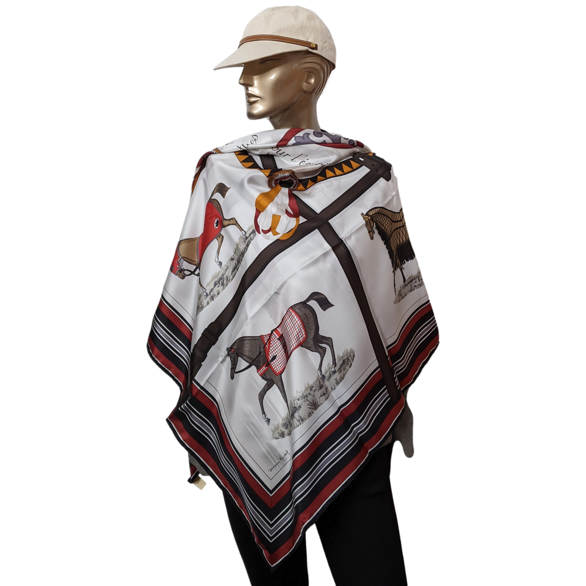 HERMES COUVERTURES ET TENUES DE JOUR Carre Geant Twill Plume 140 x 140 cm