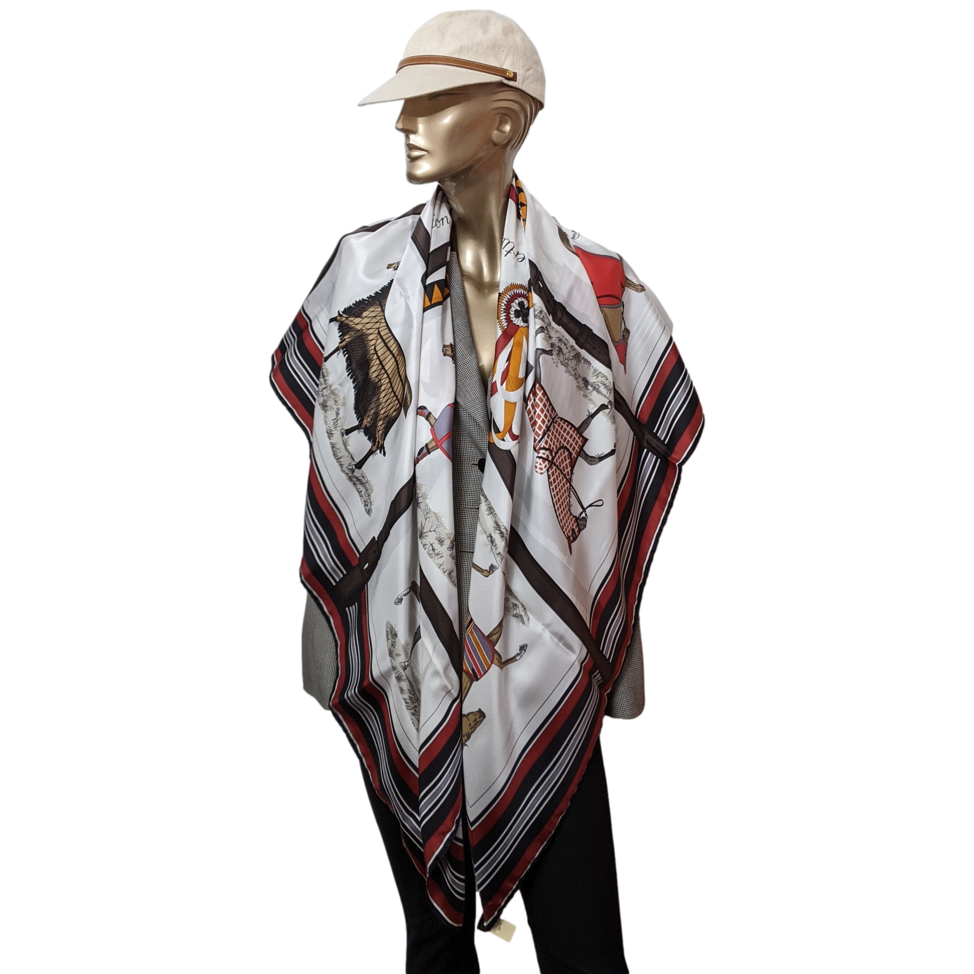 HERMES COUVERTURES ET TENUES DE JOUR Carre Geant Twill Plume 140 x 140 cm