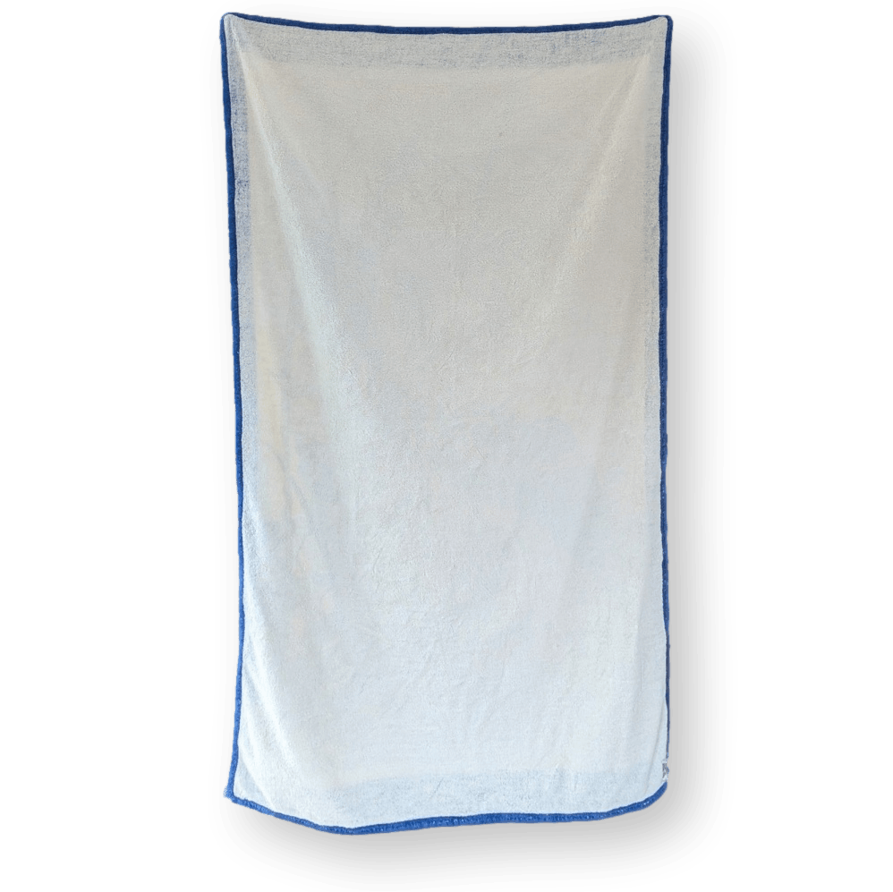 HERMES Crane Blue Terry Beach Towel 90 x 150 cm
