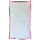 HERMES Crane Raspberry Green Terry Beach Towel 90 x 150 cm