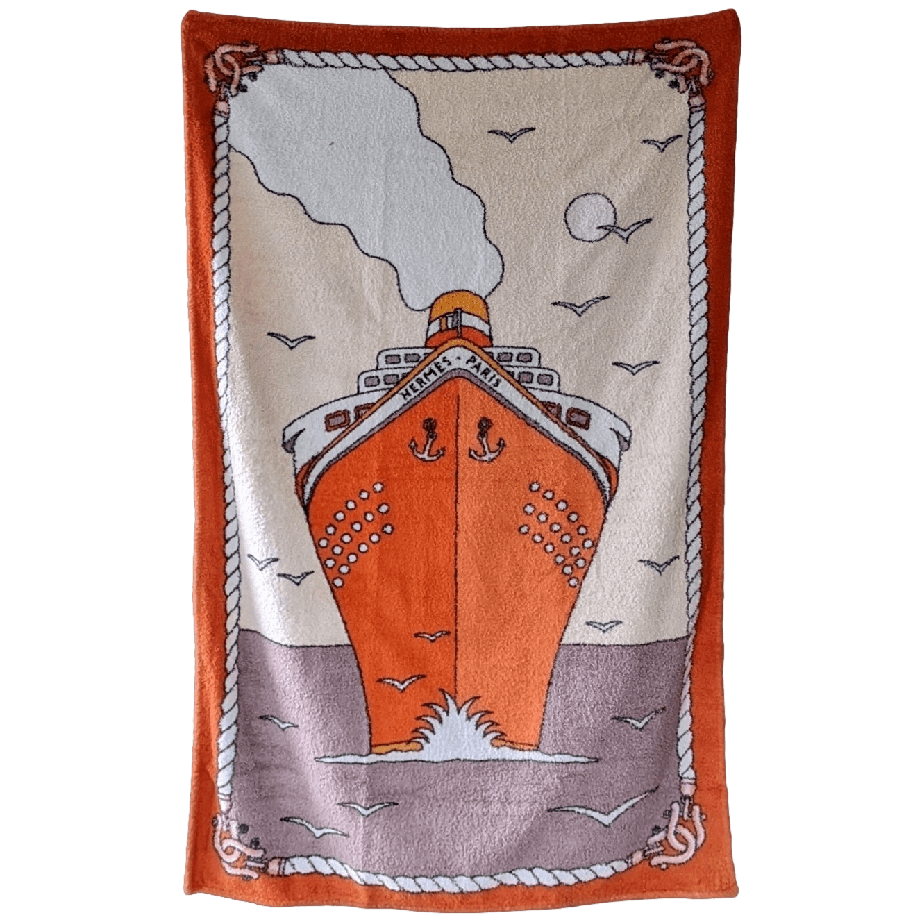 HERMES CRUISE SHIP Cotton Terry Beach Towel 90 x 150 cm | poupishop