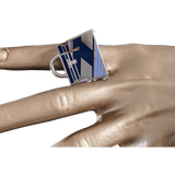 HERMES Blue "Curiosite Kelly Laque H Vibration" Charm