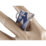 HERMES Blue "Curiosite Kelly Laque H Vibration" Charm