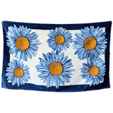 HERMES Daisy Beach Towel GM Blue White Yellow 90 x 150 cm 