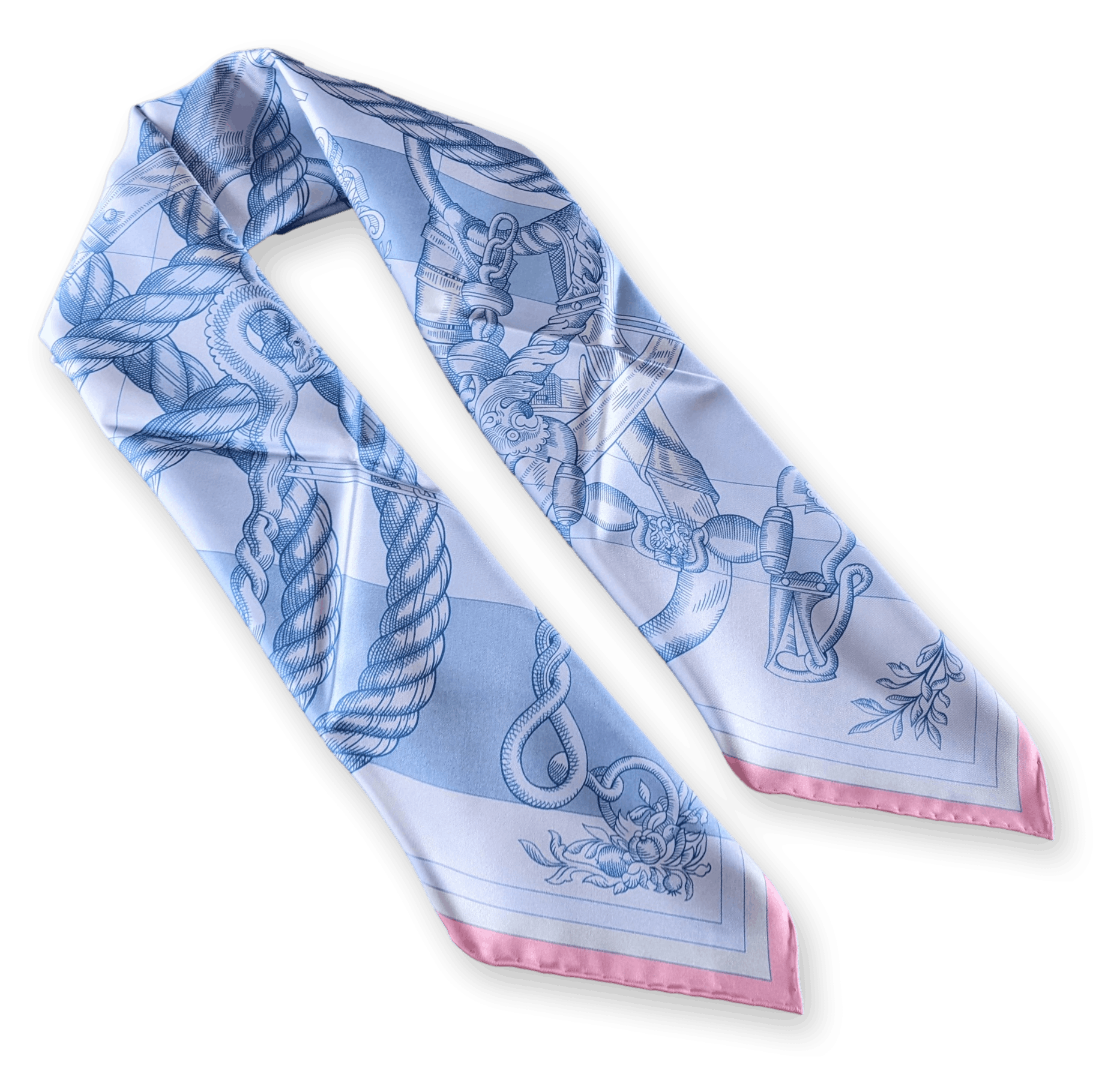 HERMES - Double Face Della Cavalleria by Virginie Jamin Silk Scarf 90