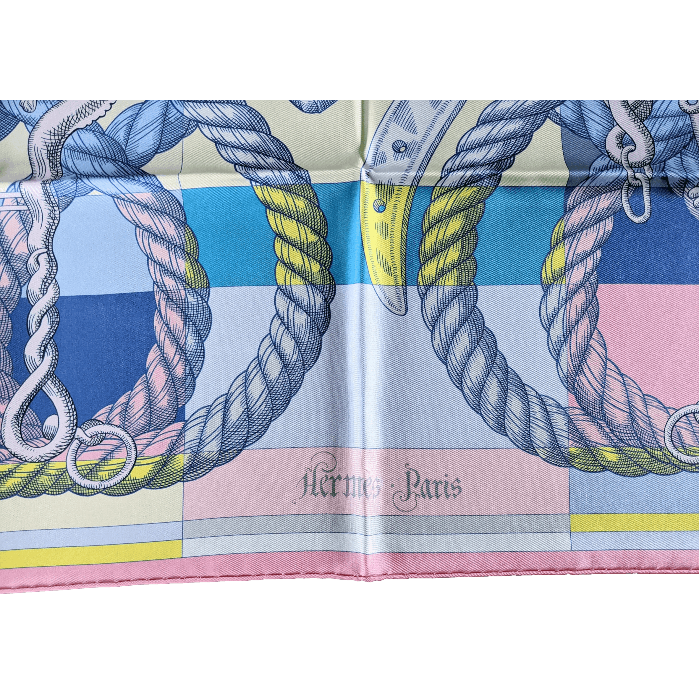 HERMES - Double Face Della Cavalleria by Virginie Jamin Silk Scarf 90