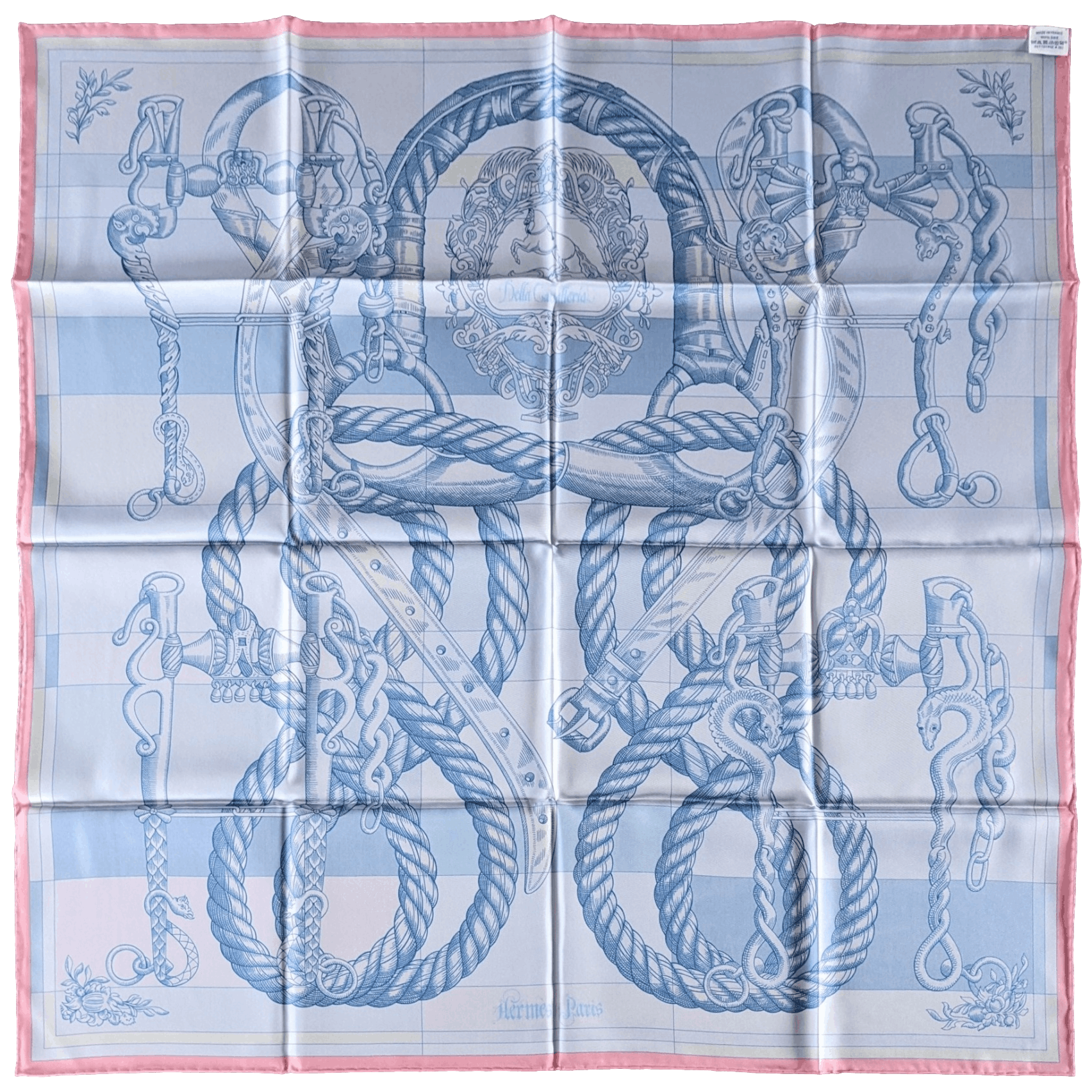 HERMES - Double Face Della Cavalleria by Virginie Jamin Silk Scarf 90
