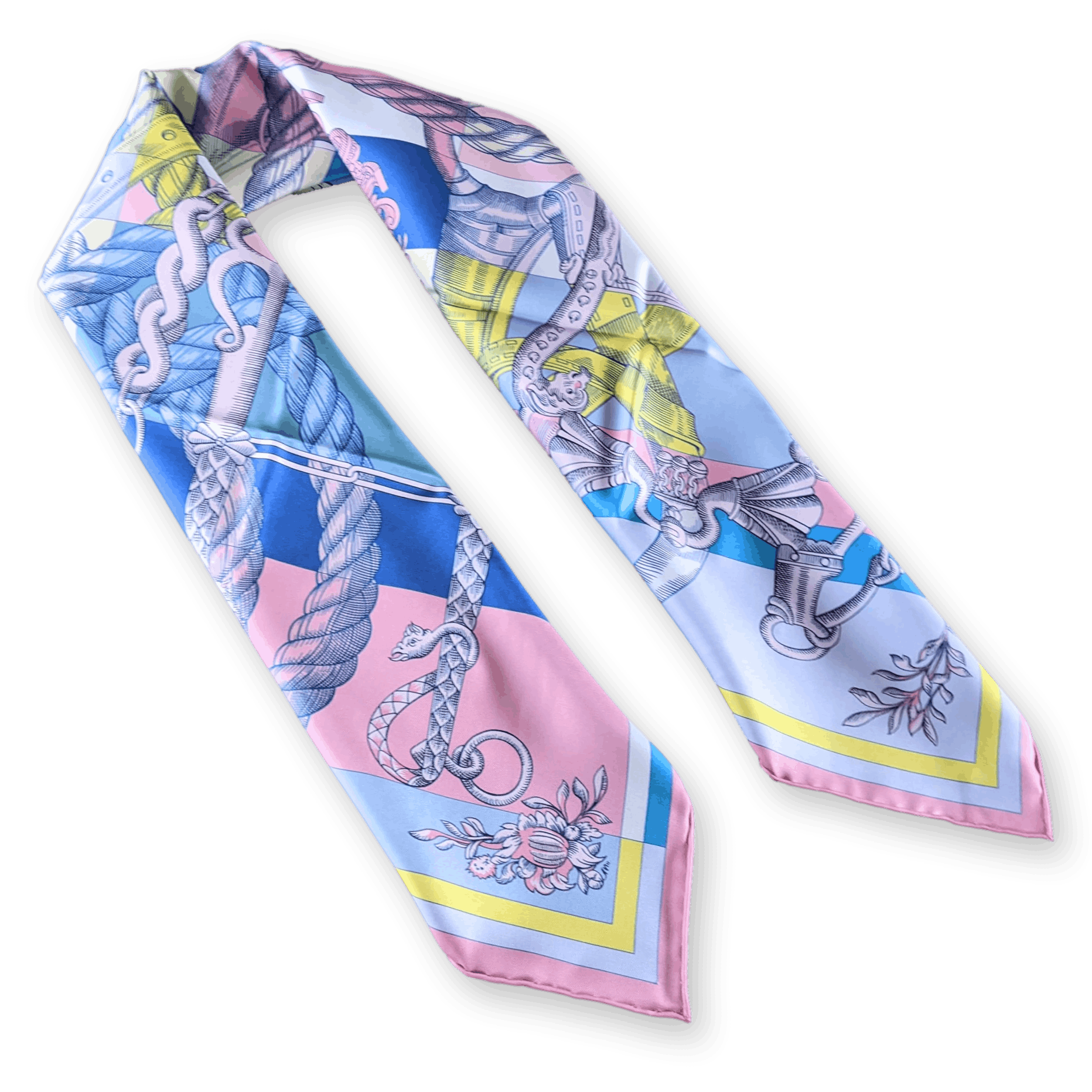 HERMES - Double Face Della Cavalleria by Virginie Jamin Silk Scarf 90