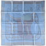 HERMES - Double Face Tapis de Selle - Twill Silk Scarf 90