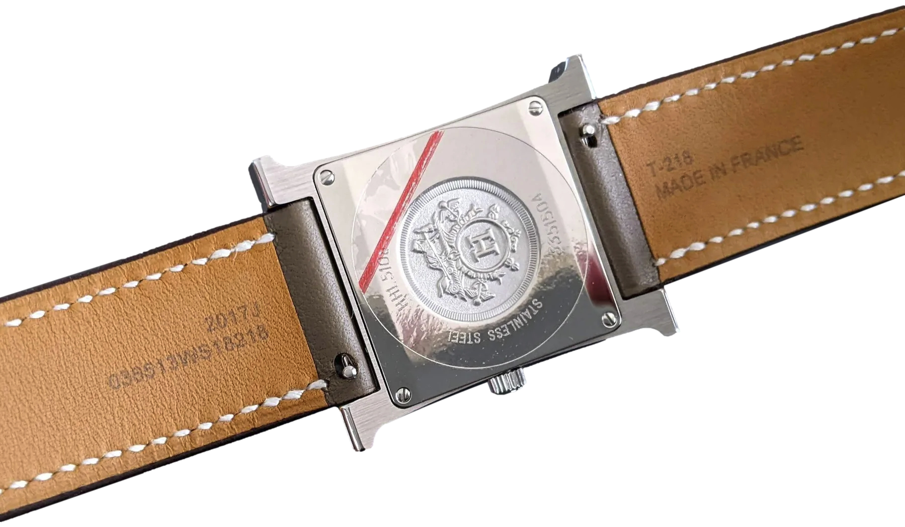 Produits Hermes Etoupe "Double Tour Heure H" Watch Medium Model 30 mm