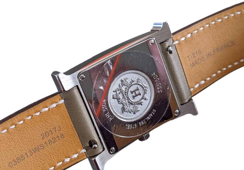 Produits Hermes Etoupe "Double Tour Heure H" Watch Medium Model 30 mm