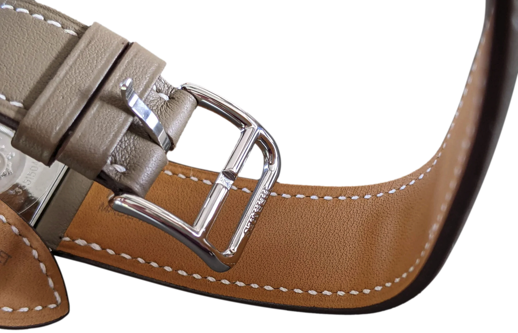 Produits Hermes Etoupe "Double Tour Heure H" Watch Medium Model 30 mm