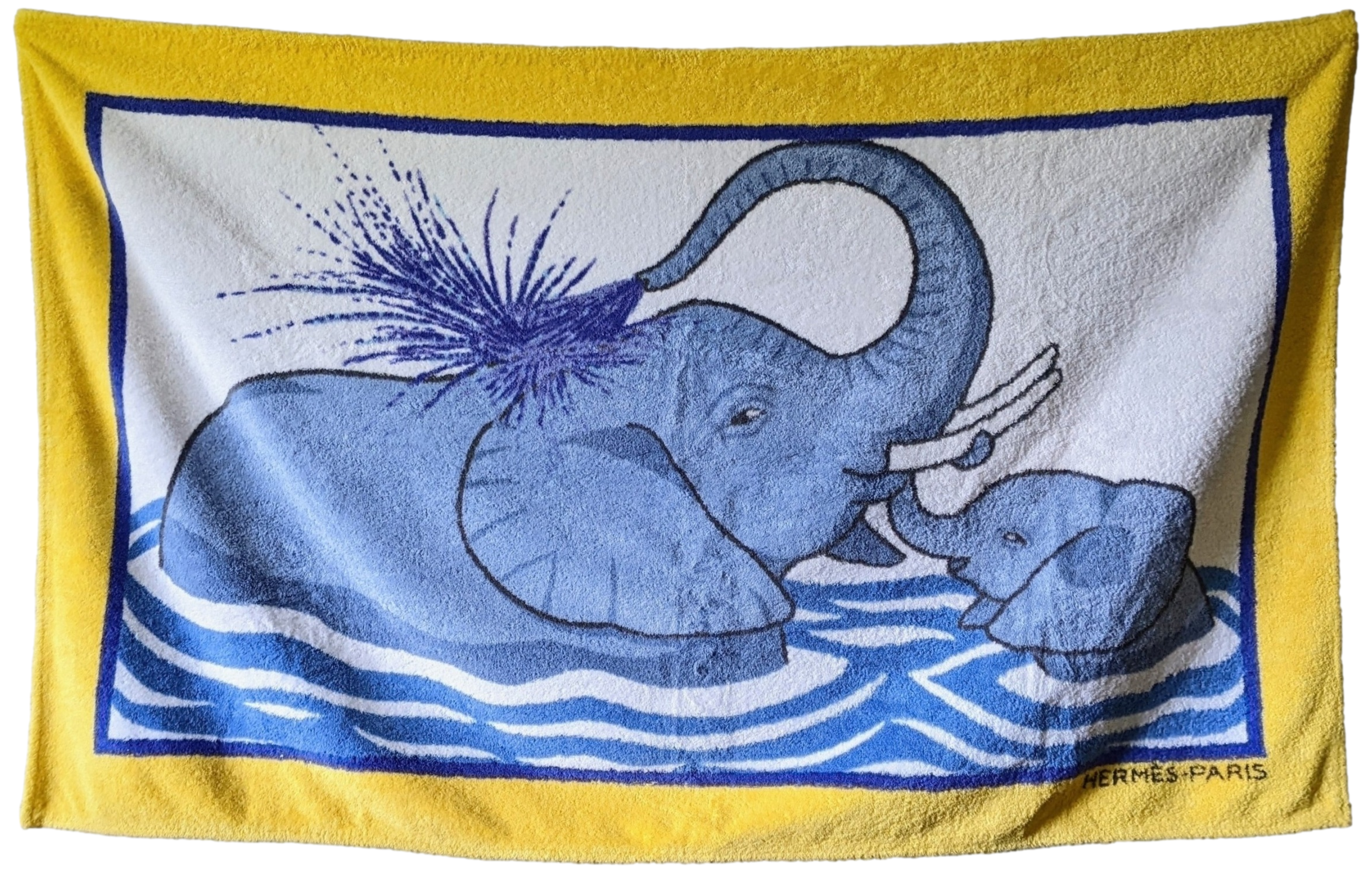 HERMES ELEPHANT Terry Beach Towel 90 x  150 cm