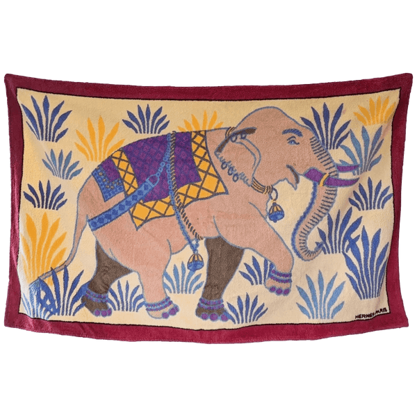 HERMES Elephant Tapis de Plage Terry Beach Towel 90 x 150 cm