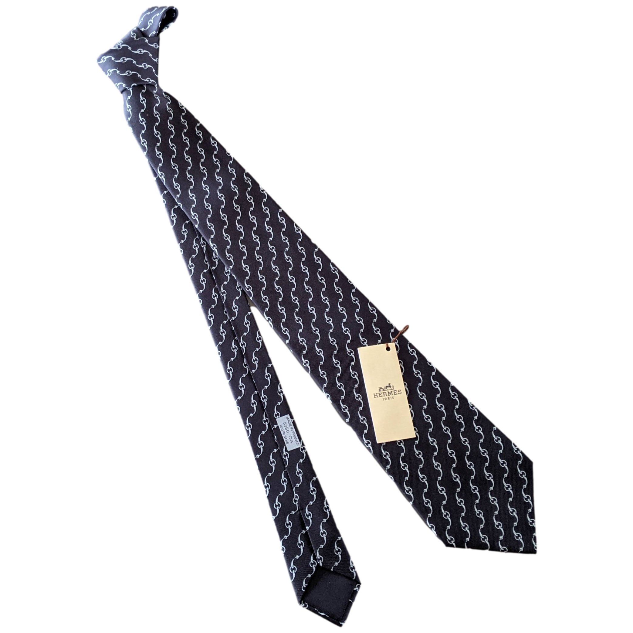 Hermes  [T9.5] Equistrian Print Twill Silk Tie 9,5 cm,