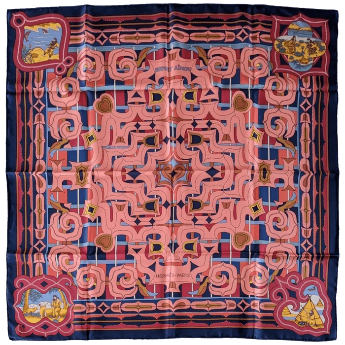HERMES Lot of 2 beach Towels 90 x 150 cm + 5 Twill Silk Scarves 90 x 90 cm