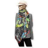 HERMES 2012 Ex-Libris en Kimonos Cashmere Shawl 140 x 140 cm