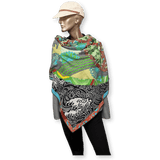 HERMES 2012 Ex-Libris en Kimonos Cashmere Shawl 140 x 140 cm