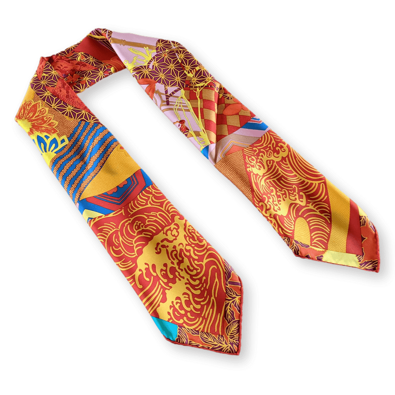 HERMES 2011 Ex Libris en Kimonos by Anamporphee Silk Twill Scarf 90 x 90 cm