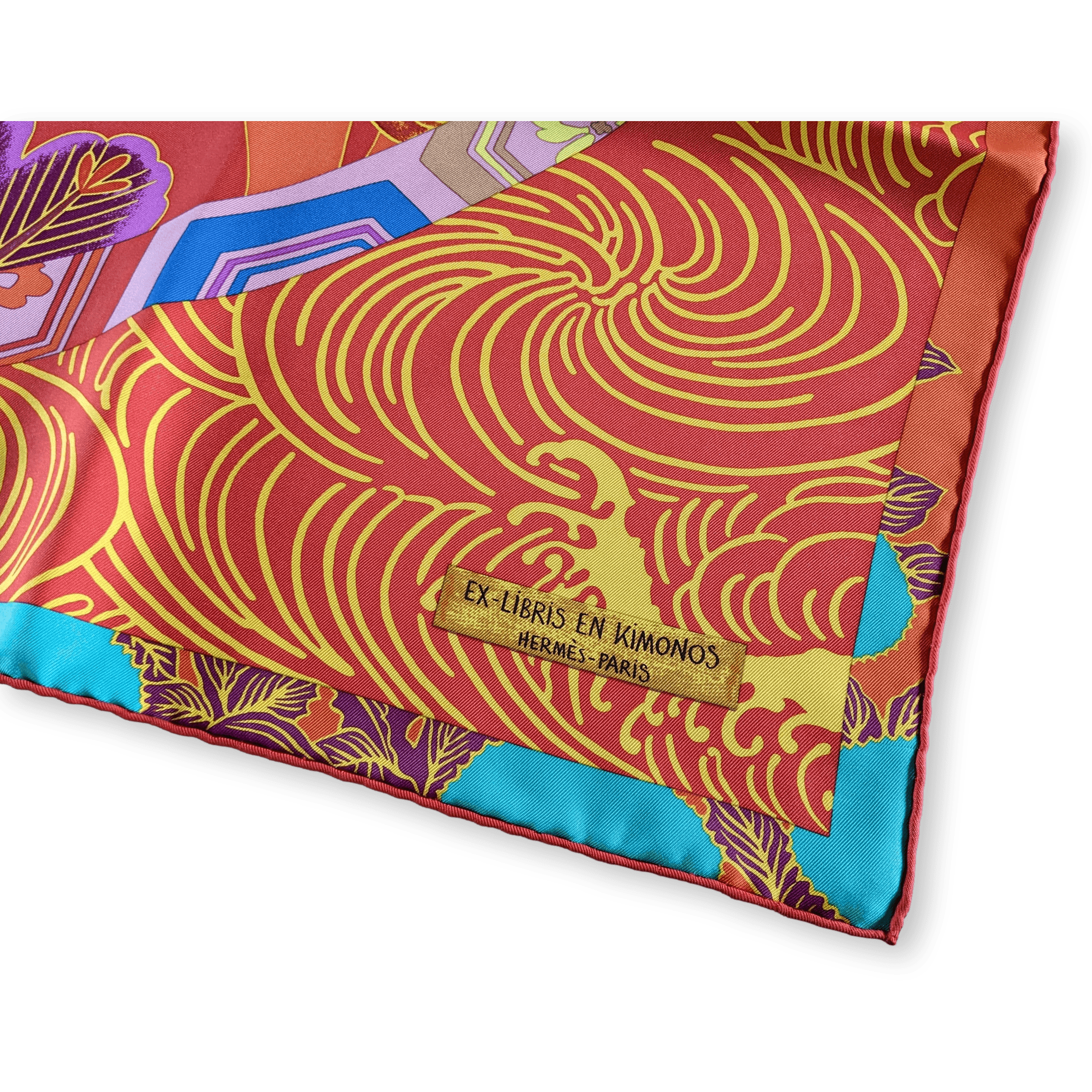 HERMES 2011 Ex Libris en Kimonos by Anamporphee Silk Twill Scarf 90 x 90 cm