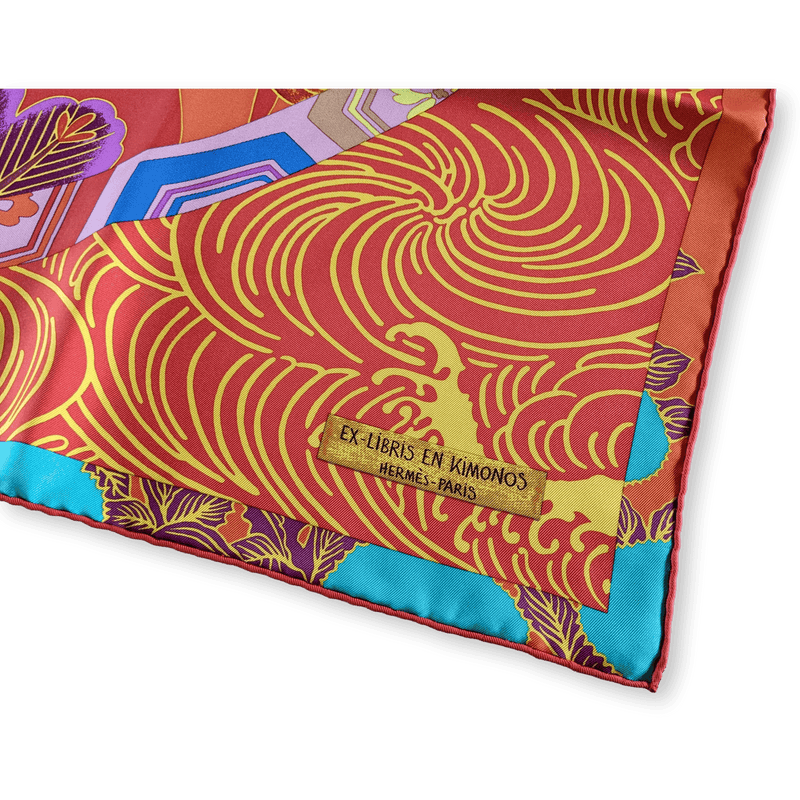 HERMES 2011 Ex Libris en Kimonos by Anamporphee Silk Twill Scarf 90 x 90 cm