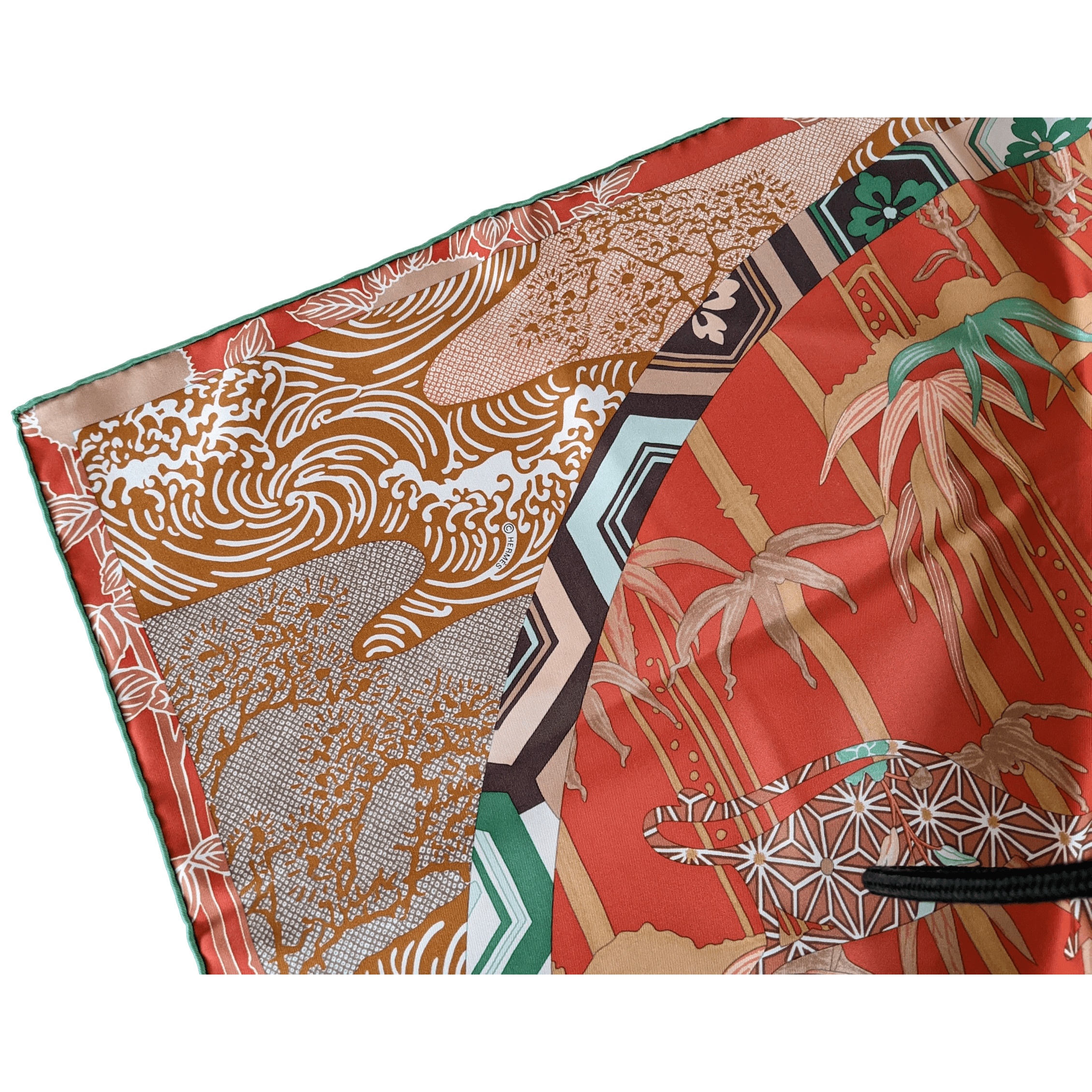 HERMES 2011 Ex Libris en Kimonos by Anamporphee Twill 90 90 cm