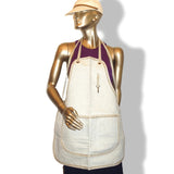 Hermes EXCLUSIF Vintage Natural Chevron Supple Cotton GARDENING APRON, BNEW! - poupishop