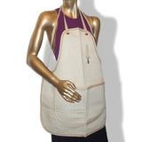 Hermes EXCLUSIF Vintage Natural Chevron Supple Cotton GARDENING APRON, BNEW! - poupishop