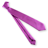 HERMES Faconnee Jacquard Twill Silk Tie 8 cm Violet