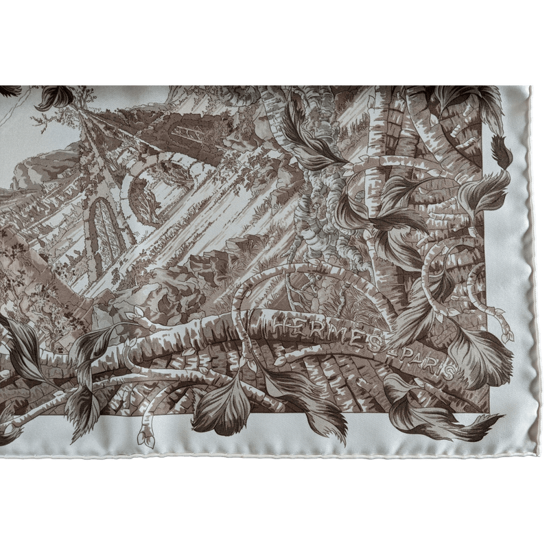 HERMES 2008 Fantaisie Pittoresque by Francoise Houtin Twill Scarf