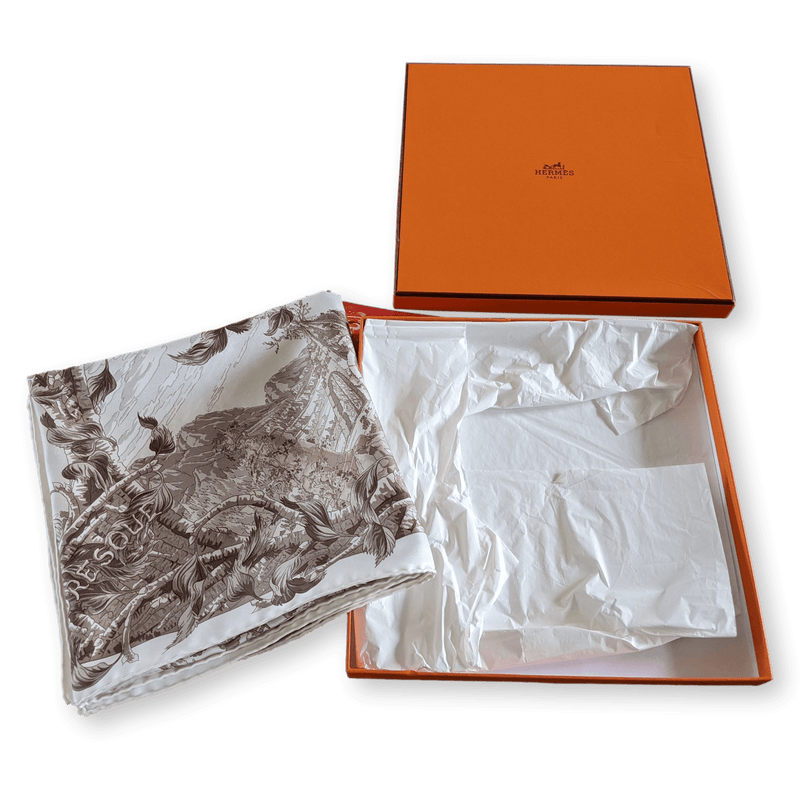 HERMES 2008 Fantaisie Pittoresque by Francoise Houtin Twill Scarf