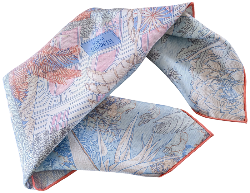 Gavroche 45 silk scarf Hermès Blue in Silk - 34991488