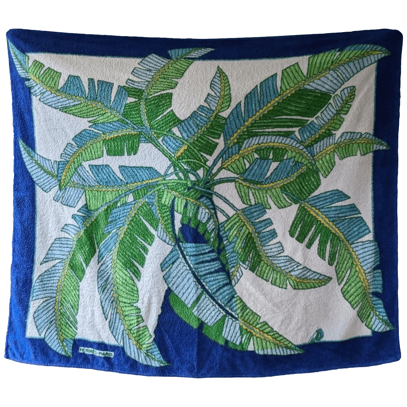 HERMES Feuillage Tapis de Plage Terry Beach Towel XXL 145 x 190 cm