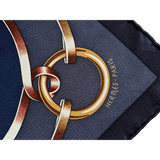 HERMES Figure Artistique Silk Scarf 90 Bleu Noir by Florence Manlik