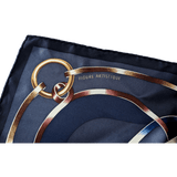 HERMES Figure Artistique Silk Scarf 90 Bleu Noir by Florence Manlik