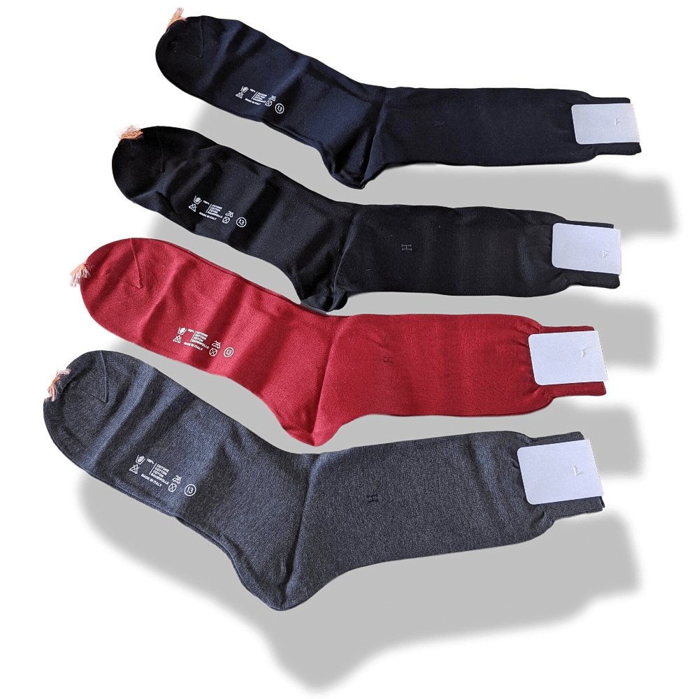 Hermes Fine Cotton Uni MEN KIT 4PCS SOKS Cotton, BWTIB! - poupishop