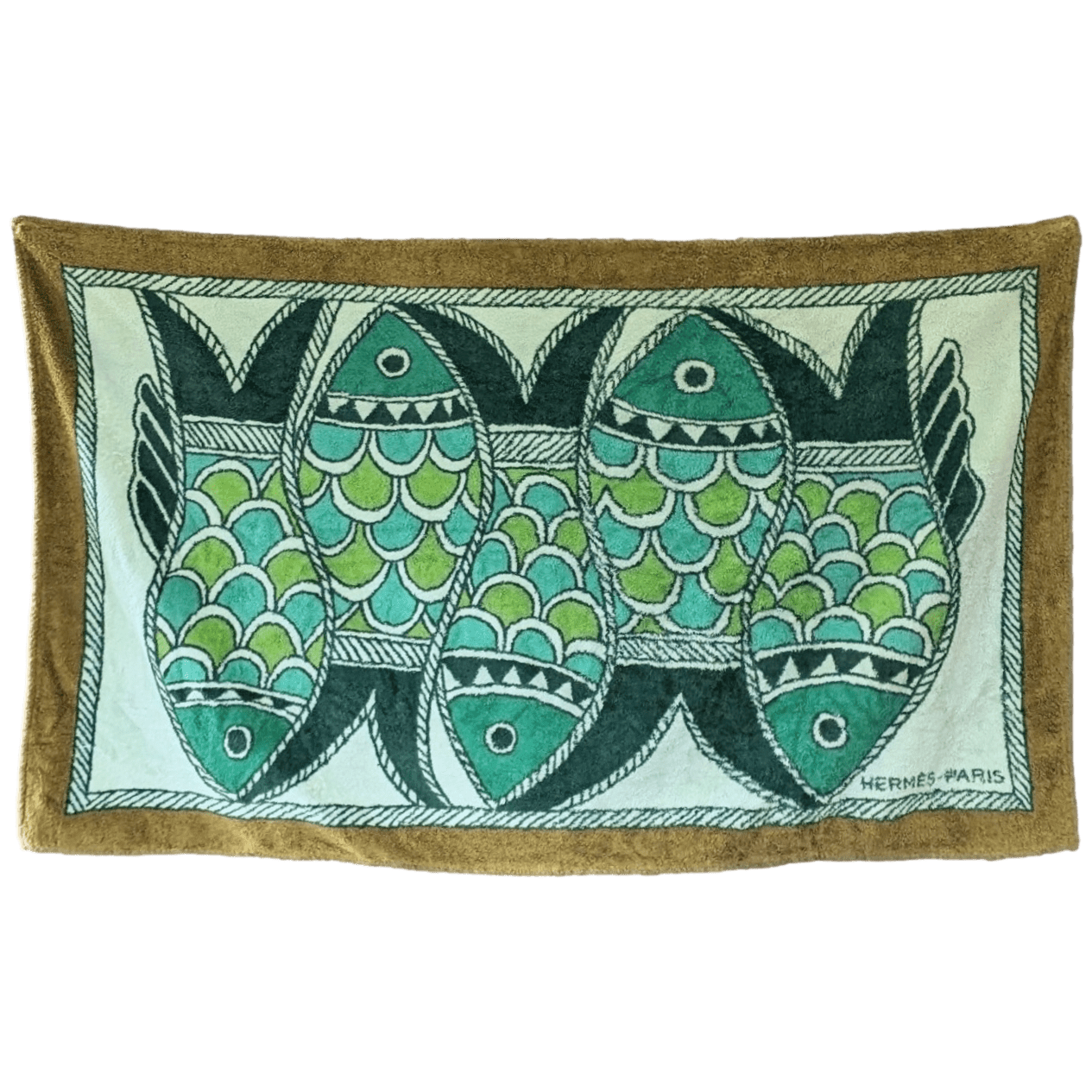 HERMES Fishes Beach Towel 90 x 150 cm