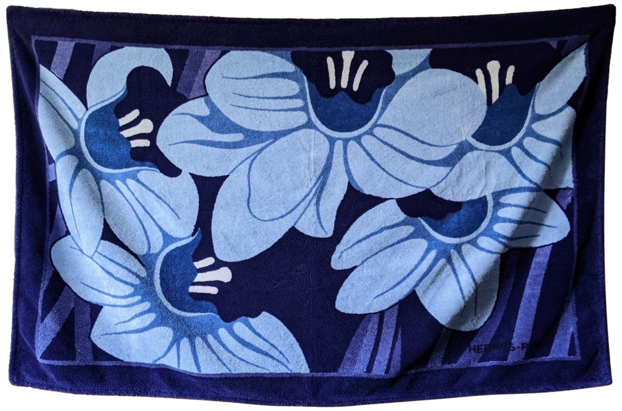 HERMES FLEUR NENUPHAR Terry  Beach Towel 90 x 150 cm