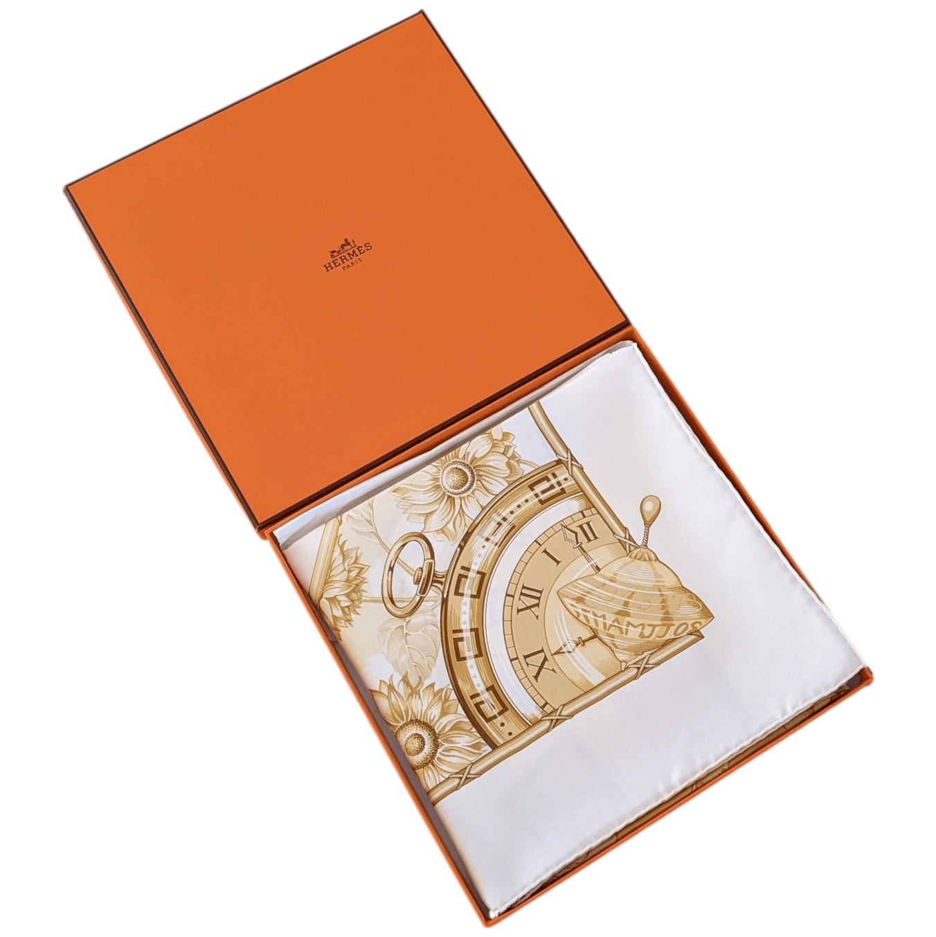 HERMES for VACHERON CONSTANTIN CHARIOT 2005 Limited Issue Twill Scarf 90 x 90 cm
