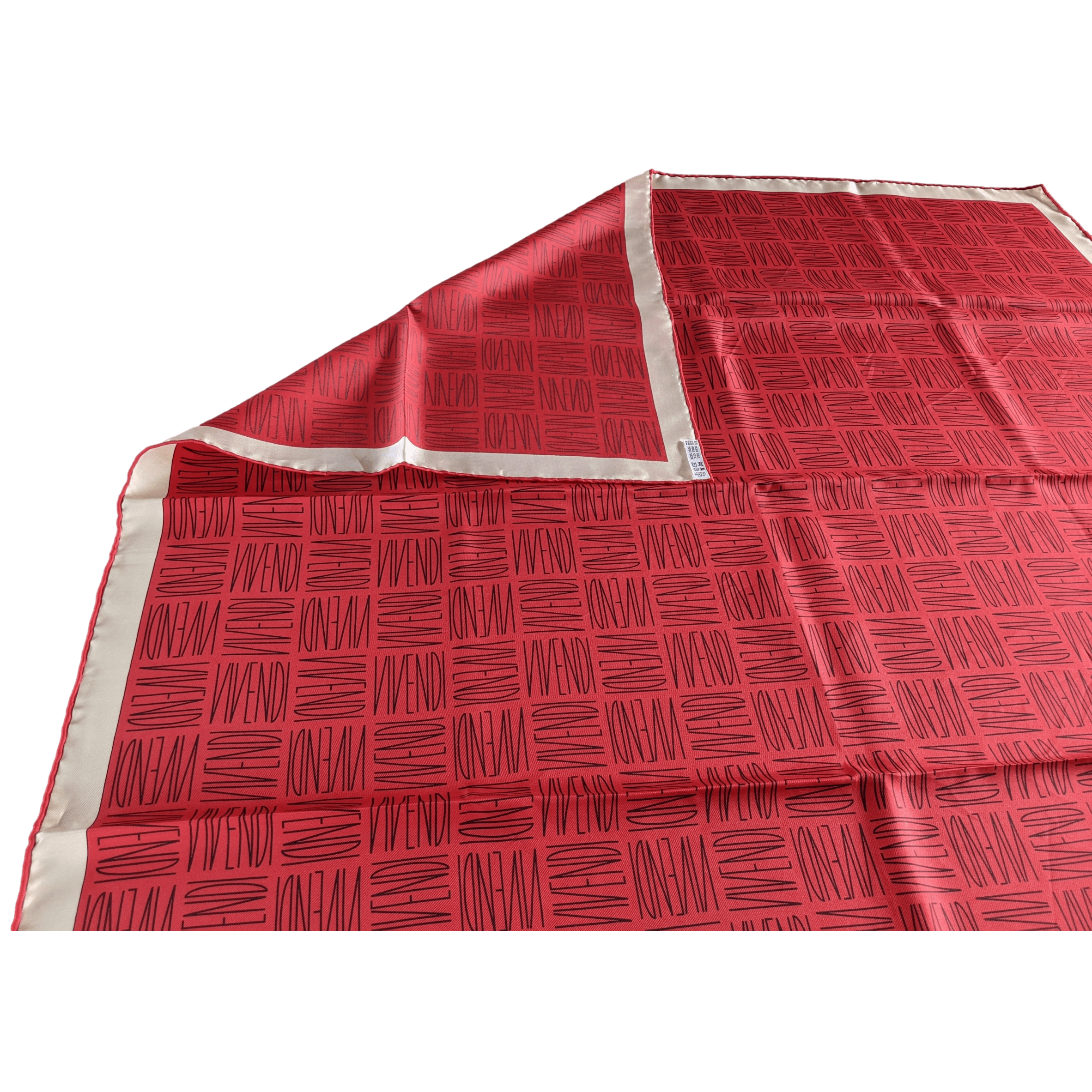 HERMES for VIVENDI Red 1996 Special Issue Twill Silk Scarf 90 x 90 cm