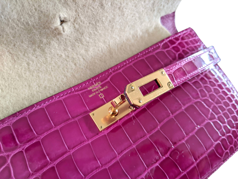 Hermès Pochette Kelly Rose Scheherazade Alligator Lisse with Palladium  Hardware - Bags - Kabinet Privé