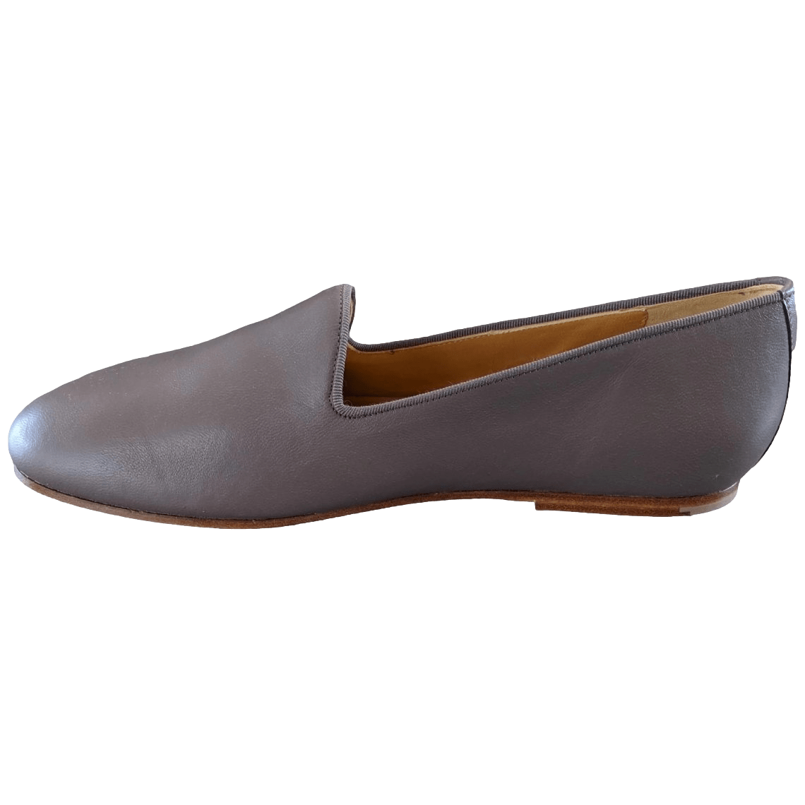 HERMES Elegant Gris Etain Nappa GASPARD Men's Mocassins Shoes